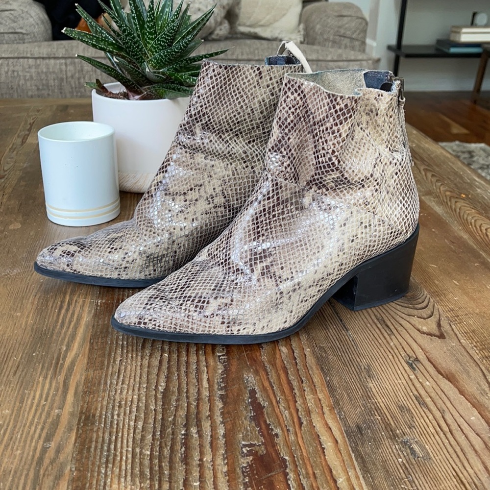 Topshop Snake Print Boot
